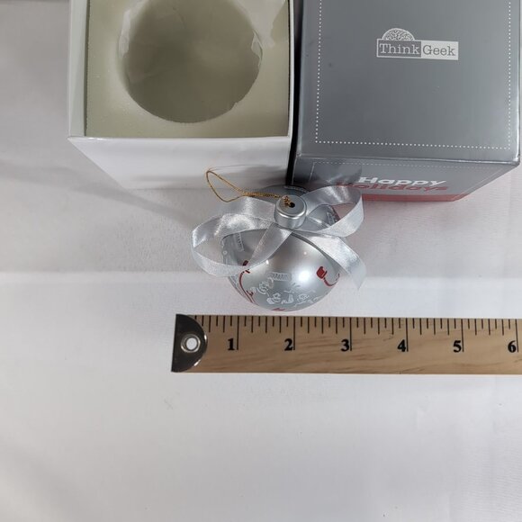 ThinkGeek 2010 Ornament Zombies Robots 3" Christmas Ribbon Box Brains Gift - Picture 11 of 16